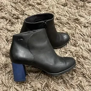 Camper Kara size 36 Women Ankle boots Smooth Leather Black and Blue